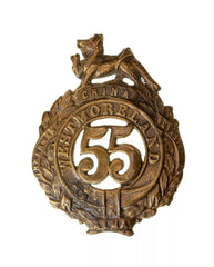 55th Westmoreland Glengarry Badge Brass Metal