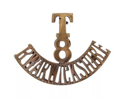 T.8 Royal Warwickshire Shoulder Title Brass Metal