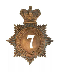 7th Royal Fusiliers Regiment Quilted Shako Plate Brass Metal