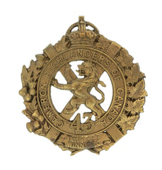 43rd Canadian Cameron Highlanders Cap Badge Brass Metal