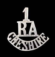 1.R.A Cheshire Shoulder Title White Metal