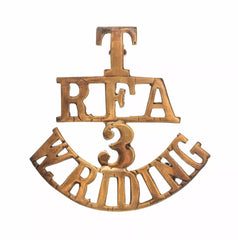 T R.F.A 3 W.Riding Shoulder Title Brass Metal