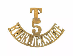 T.5 Royal Warwickshire Shoulder Title Brass Metal