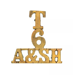 T.6 Argyll &Sutherland Highlanders Shoulder Title Brass Metal
