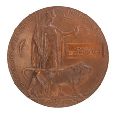 WW1 Memorial Plaque Charles Edward Clarke Original