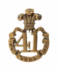 41st The Welsh Regiment Glengarry Badge Brass Metal
