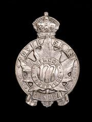 177th Simcoe Foresters Overseas Canadian Cap Badge Hallmarked Silver