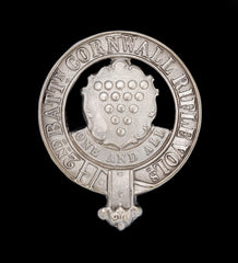 2nd Battalion Cornwall Rifle Volunteers Cap Badge Hallmarked Silver