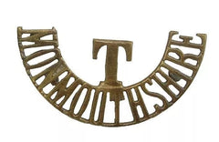 T Monmouthshire Shoulder Title Brass Metal