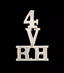 4.Volunteers Royal Highlanders Shoulder Title White Metal