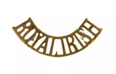 Royal Irish Shoulder Title Brass Metal