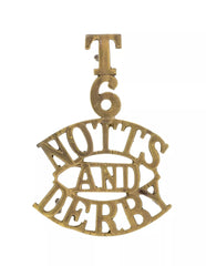 T 6 Notts And Derby Shoulder Title Brass Metal