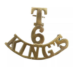 T 6 Kings Shoulder Title Brass Metal