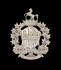 Canadian First Hussars Cap Badge Hallmarked Silver