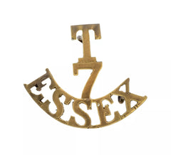 T 7 Essex Shoulder Title Brass Metal