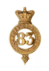 83rd County of Dublin Glengarry Badge Brass Metal