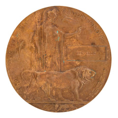 WW1 Memorial Plaque Ben Ellis Original