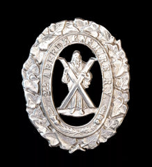 2nd Aberdeenshire Rifle Volunteers Cap Badge Hallmarked Silver