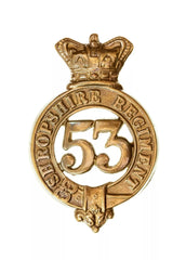 53rd Shropshire Regiment Glengarry Badge Brass Metal