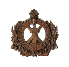 21st Royal Scots Fusiliers Cap Badge Brass Metal