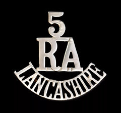 5.R.A Lancashire Shoulder Title White Metal