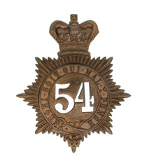 54th Dorsetshire 2nd Battalion Regiment Quilted Shako Plate Brass Metal