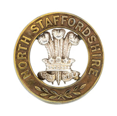 North Staffordshire Helmet Plate Centre Bi Metal