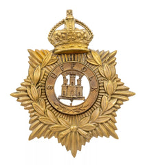 Helmet Plate & Suffolk 3 Castle Centre Brass Metal