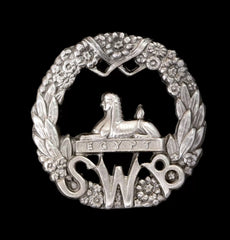 South Wales Borders Cap Badge Hallmarked Silver