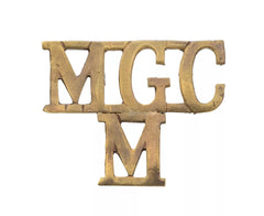 Machine Gun Corps Motor Shoulder Title Brass Metal