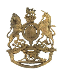 Royal Artillery Ubique Helmet Plate Brass Metal