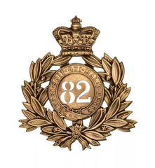 82nd South Lancashire 2nd Battalion Regiment Last Shako Plate Brass Metal