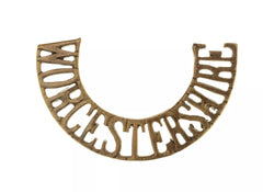 Worcestershire Shoulder Title Brass Metal