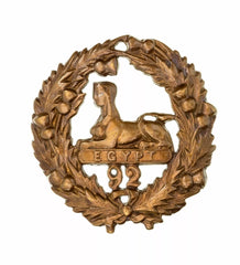 92nd Gordon Highlanders 2nd Type Glengarry Badge Brass Metal