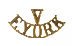 V.E York Shoulder Title Brass Metal
