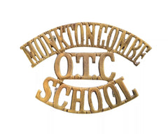 Monktoncombe O.T.C School Shoulder Title Brass Metal