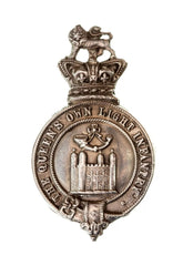 Tower Hamlet Queens Own Light Infantry Cap Badge Hallmarked Silver
