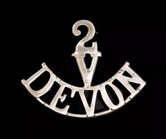 2 Volunteers Devon Shoulder Title White Metal