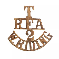T R.F.A 2 W.Riding Shoulder Title Brass Metal