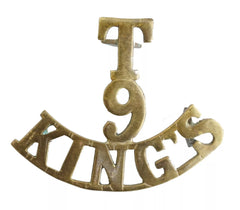 T 9 Kings Shoulder Title Brass Metal