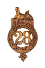 28th Gloucestershire Glengarry Badge Brass Metal