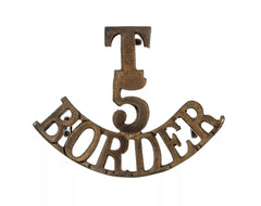 T 5 Border Shoulder Title Brass Metal