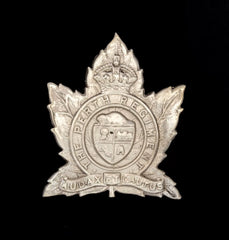 Canadian Perth Regiment 2nd Battalion Cap Badge Hallmarked Silver