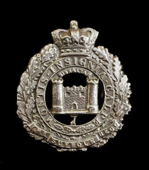 Suffolk Regiment Foreign Service Cap Badge Hallmarked Silver