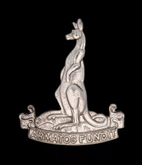 1st Canadian Armoured Carrier Cap Badge Hallmarked Silver