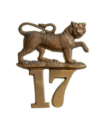 17th Leicestershire Regiment 2nd Type Glengarry Badge Brass Metal