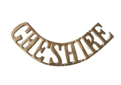 Cheshire Shoulder Title Brass Metal