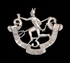144th Canadian Royal Winnipeg Cap Badge Hallmarked Silver