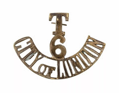 T 6 City of London Shoulder Title Brass Metal