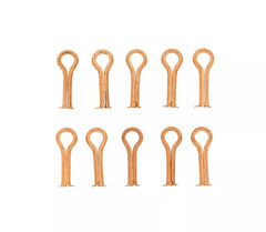 10 Cap Badge Lugs 15mm Suitable For Most Badges